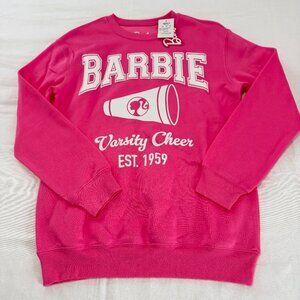 NWT Barbie Varsity Cheer Pink Sweatshirt XS 1959